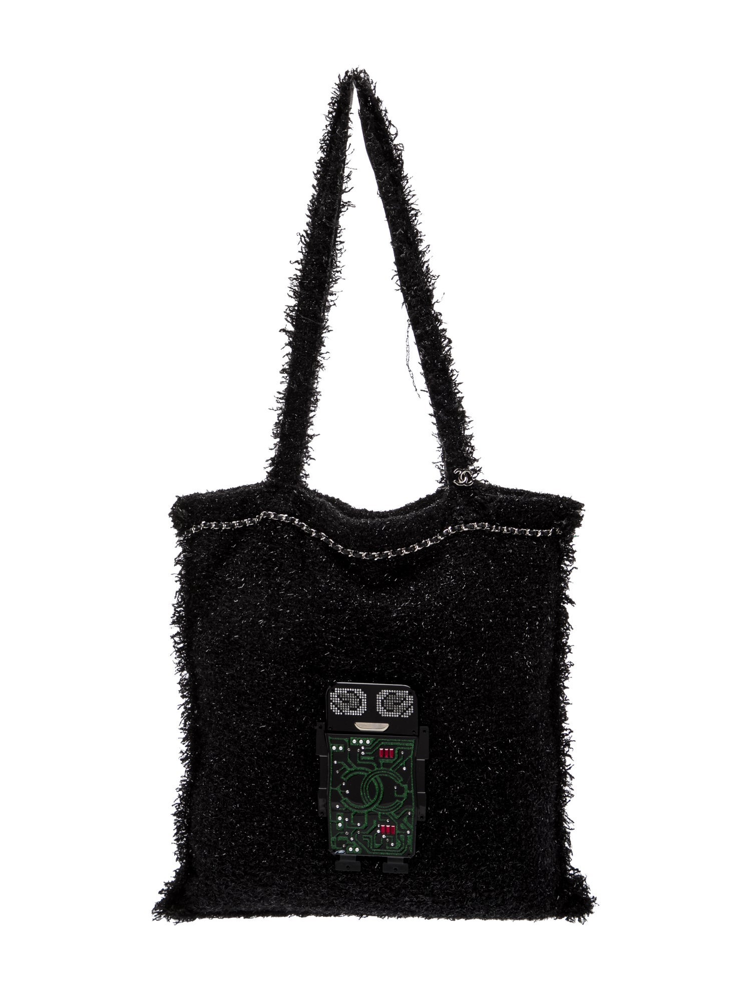 Chanel Tweed Robot Shopping Tote