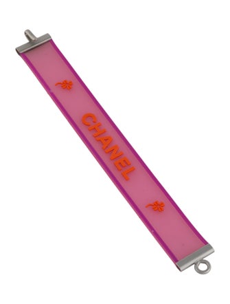 Chanel Rubber CC Clover Wrap Bracelet