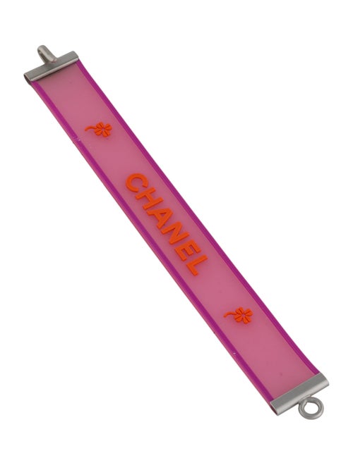 Chanel Rubber CC Clover Wrap Bracelet