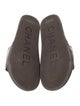 Chanel Interlocking CC Logo Leather Slides