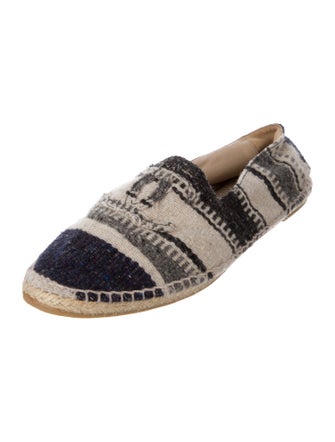 Chanel Interlocking CC Logo Whipstitch Trim Espadrilles