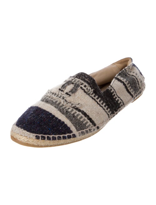Chanel Interlocking CC Logo Whipstitch Trim Espadrilles