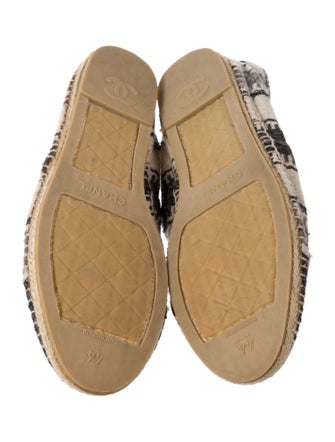 Chanel Interlocking CC Logo Whipstitch Trim Espadrilles