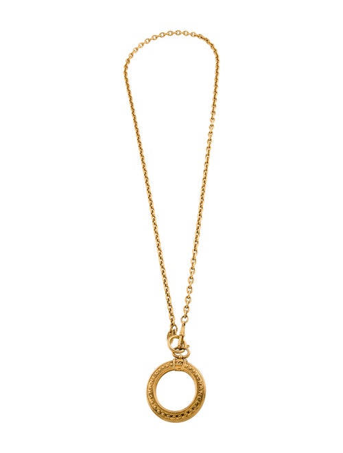 Chanel Vintage Magnifying Glass Pendant Necklace