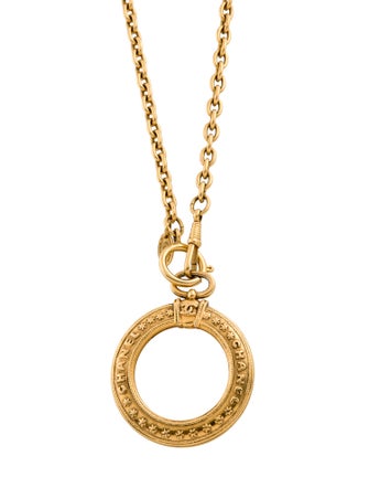 Chanel Vintage Magnifying Glass Pendant Necklace