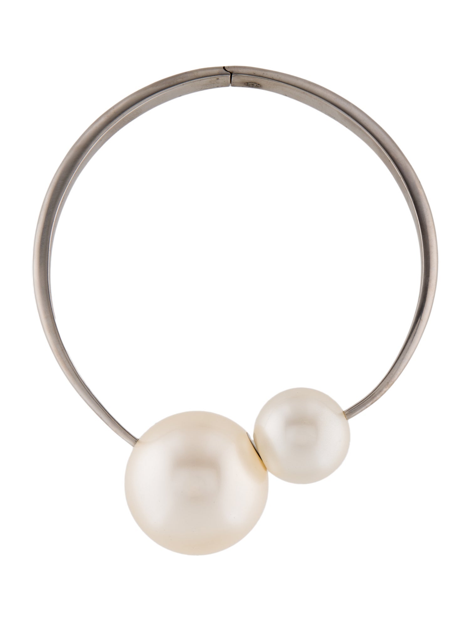 Chanel Faux Pearl Hinged Choker
