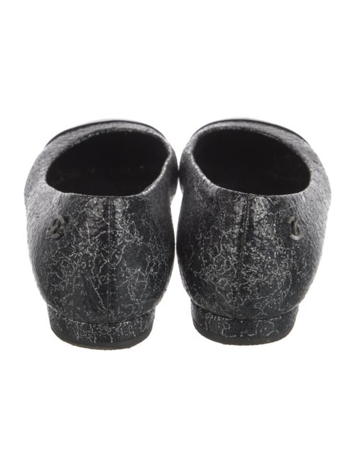 Chanel Interlocking CC Logo Leather Ballet Flats