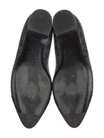 Chanel Interlocking CC Logo Leather Ballet Flats
