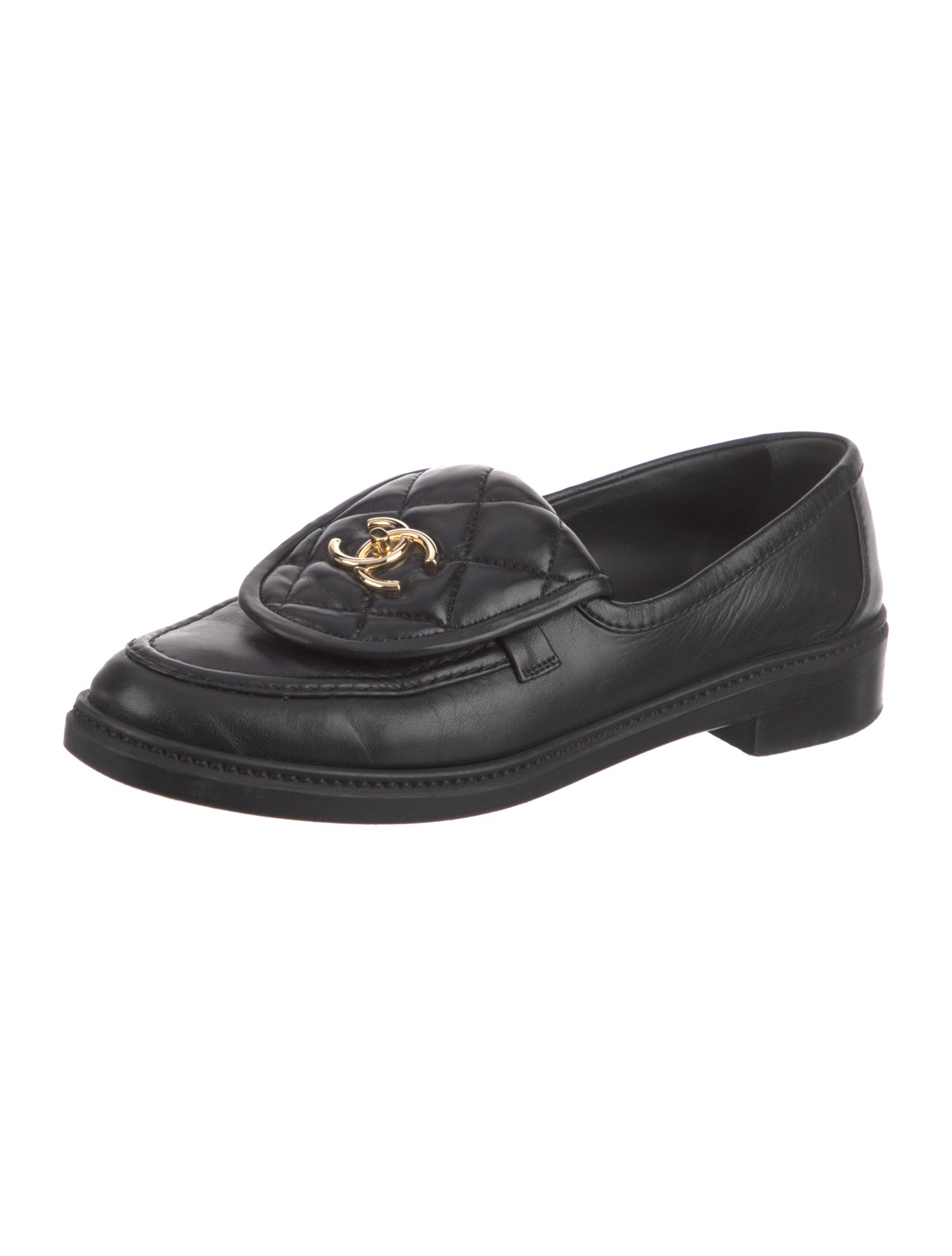 Chanel 2024 Interlocking CC Logo Loafers