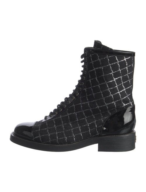 Chanel 2020 Interlocking CC Logo Combat Boots