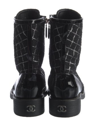 Chanel 2020 Interlocking CC Logo Combat Boots