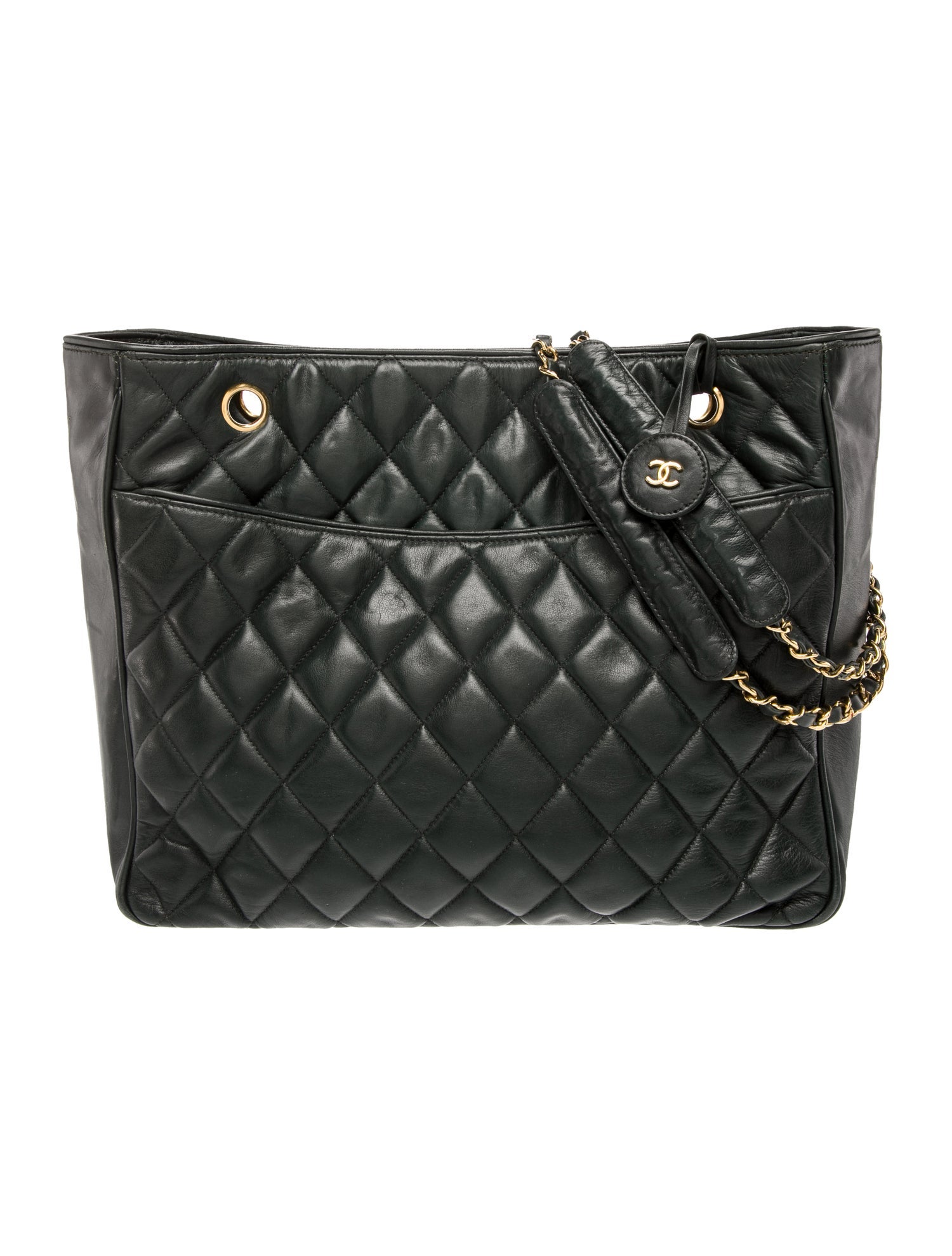 Chanel Quilted Shopping Tote