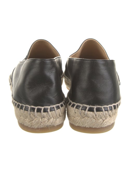Chanel Interlocking CC Logo Leather Espadrilles