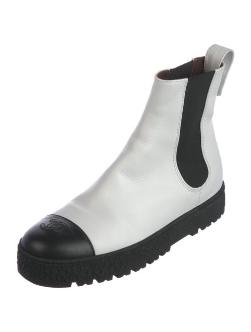 Chanel 2021 Interlocking CC Logo Chelsea Boots