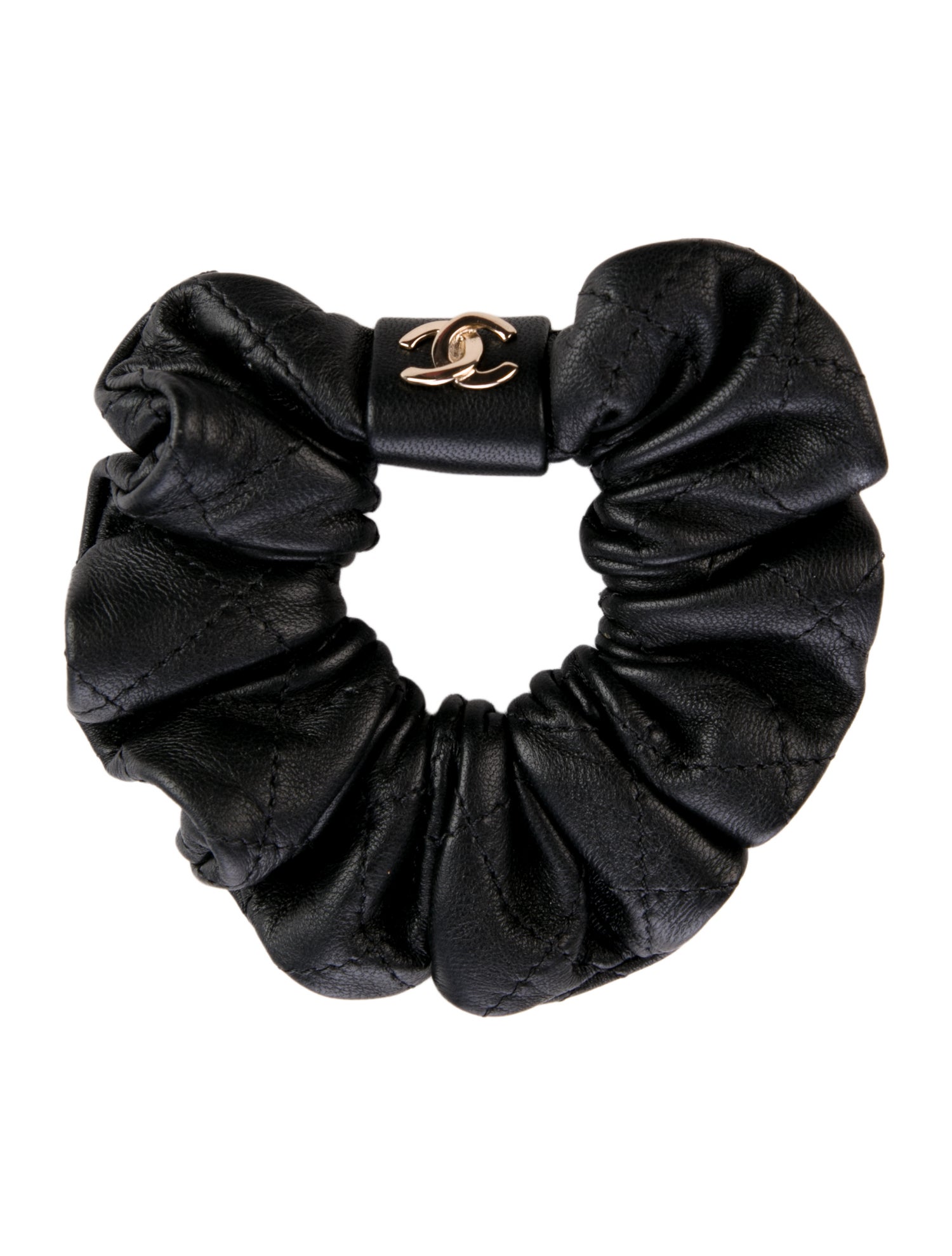 Chanel CC Quilted Scrunchie