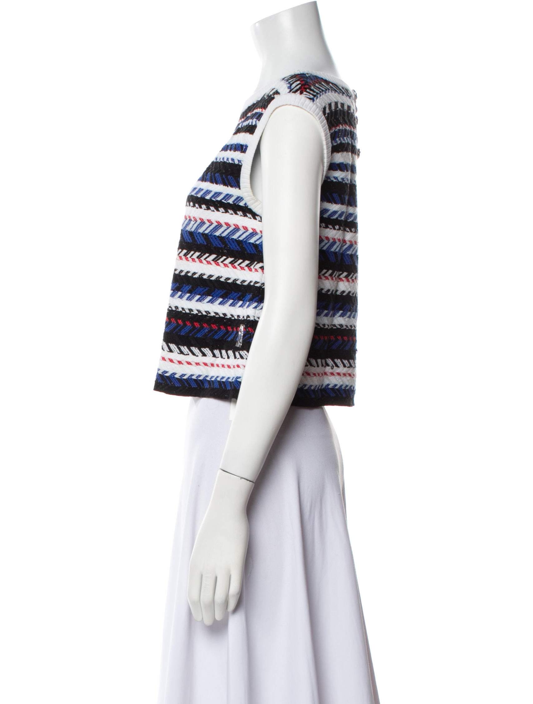 Chanel 2016 Striped Crop Top