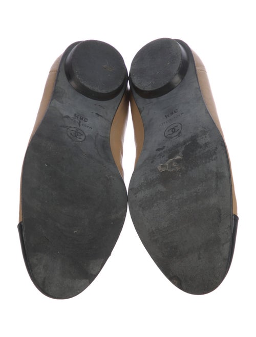 Chanel Interlocking CC Logo Leather Ballet Flats