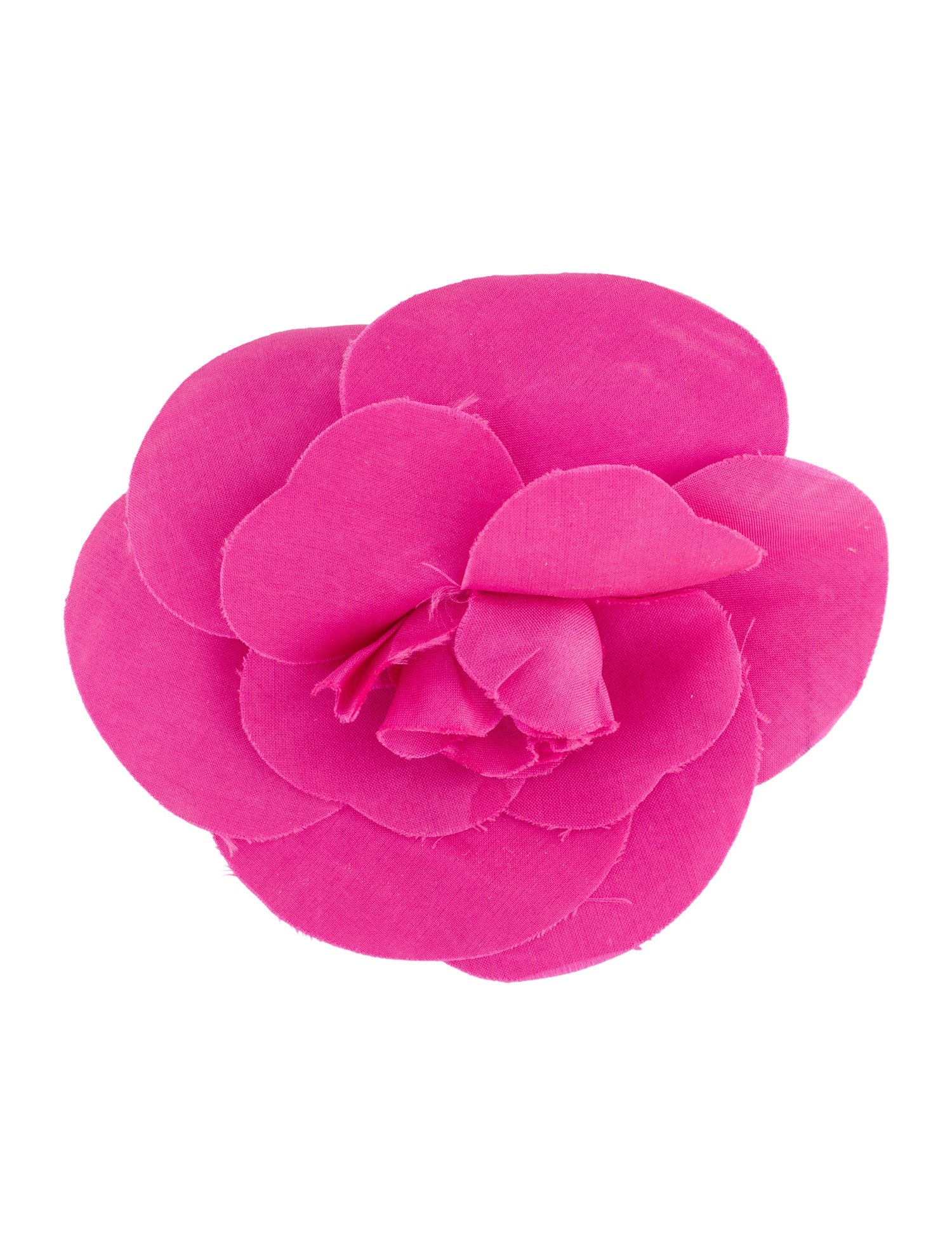 Chanel Vintage Silk Camellia Flower Brooch