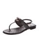 Chanel 2021 Interlocking CC Logo T-Strap Sandals