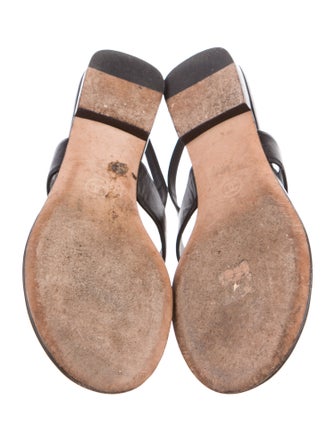 Chanel 2021 Interlocking CC Logo T-Strap Sandals