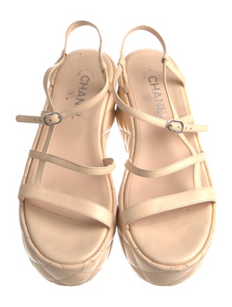 Chanel 2023 Interlocking CC Logo Sandals