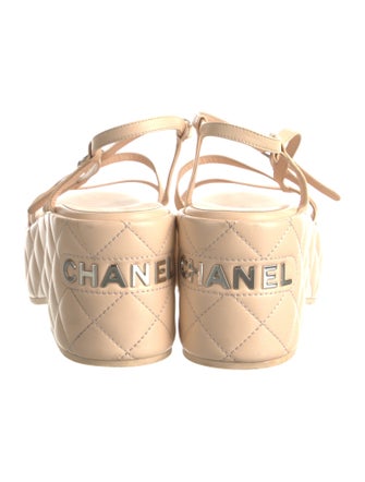 Chanel 2023 Interlocking CC Logo Sandals