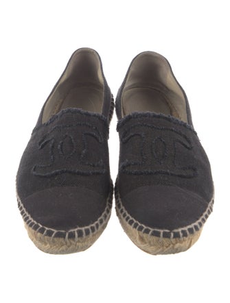 Chanel Interlocking CC Logo Canvas Espadrilles