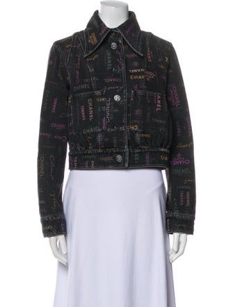Chanel 2022 Printed Denim Jacket