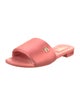 Chanel Interlocking CC Logo Satin Slides