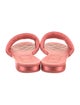 Chanel Interlocking CC Logo Satin Slides