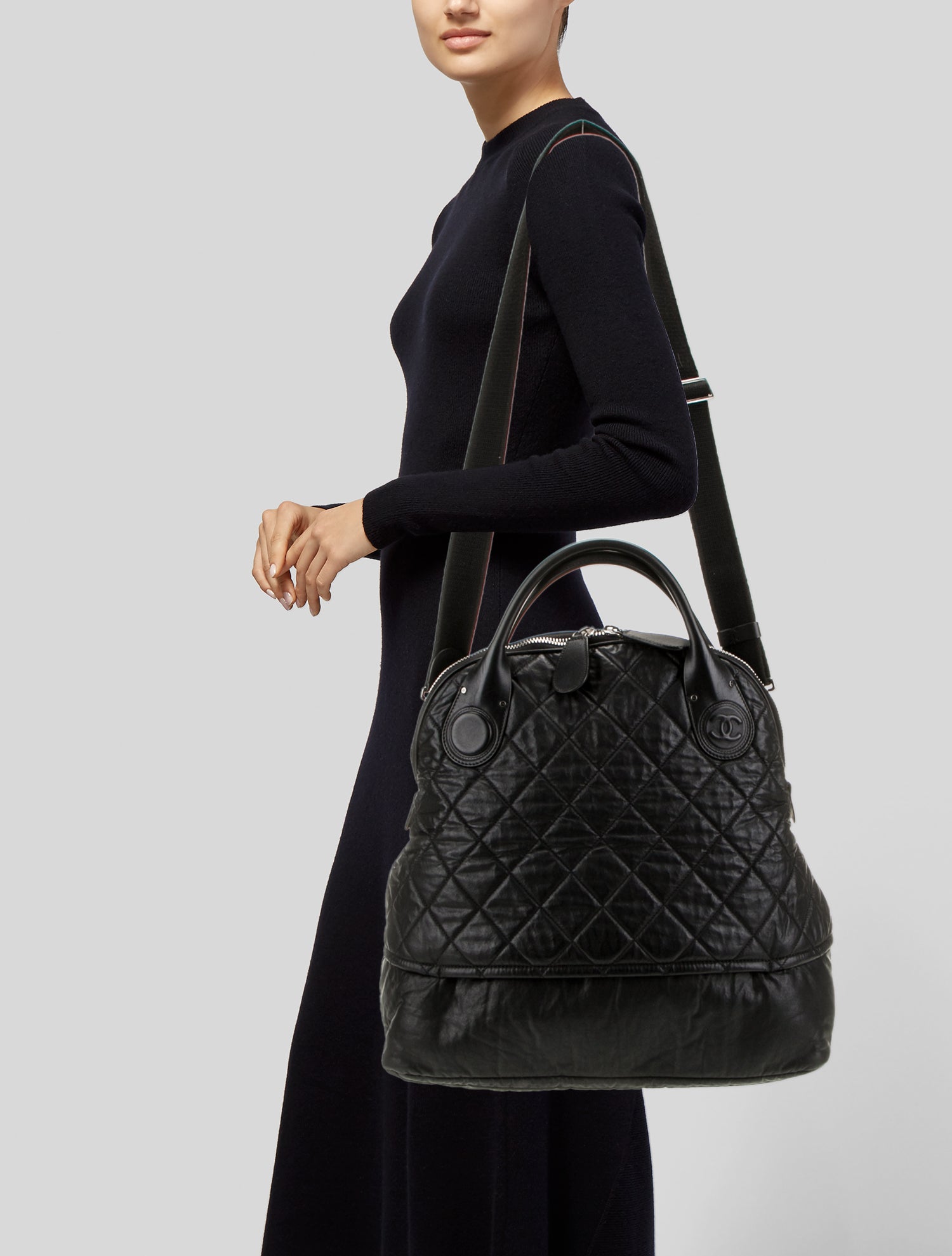 Chanel Quilted CC Travel Bag