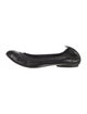 Chanel Interlocking CC Logo Leather Ballet Flats