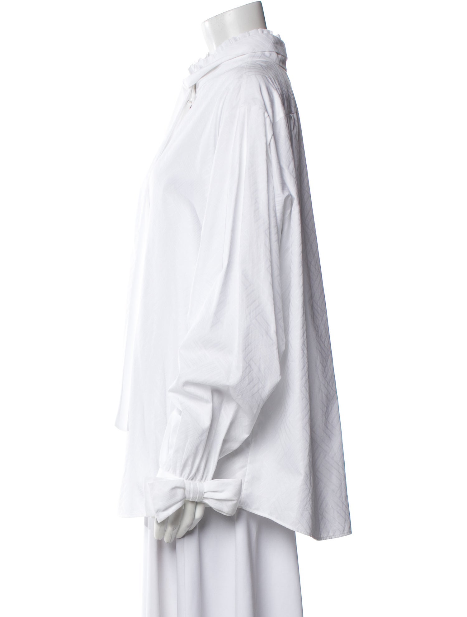 Chanel 2023 Mock Neck Button-Up Top