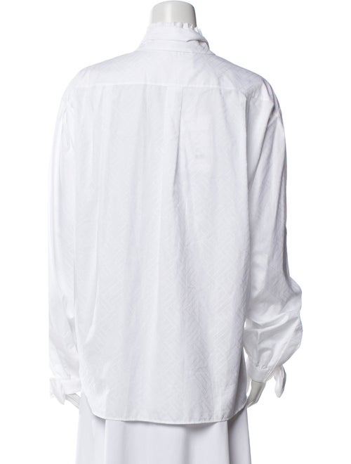 Chanel 2023 Mock Neck Button-Up Top
