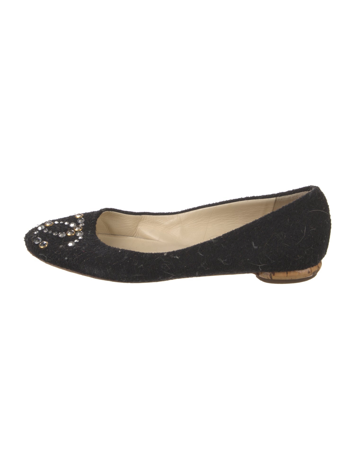 Chanel 2012 Interlocking CC Logo Ballet Flats