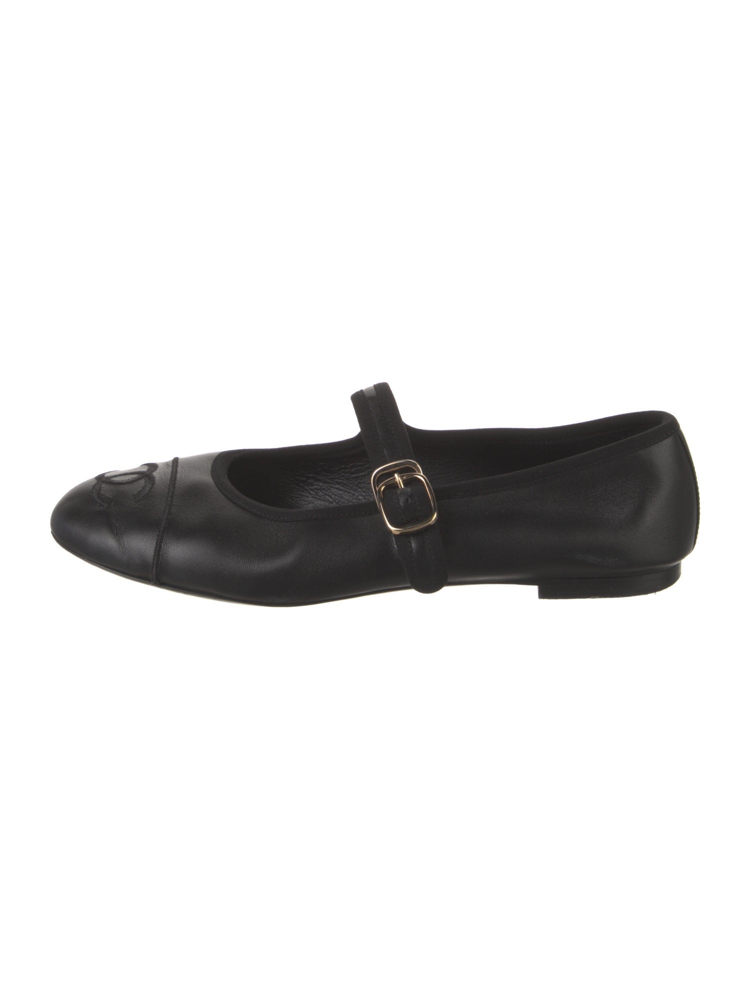 Chanel 2024 Interlocking CC Logo Mary Jane Flats