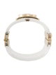 Chanel 2023 Strass & Resin CC Hinged Bangle Bracelet