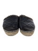 Chanel Interlocking CC Logo Leather Espadrilles