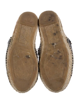 Chanel Interlocking CC Logo Leather Espadrilles
