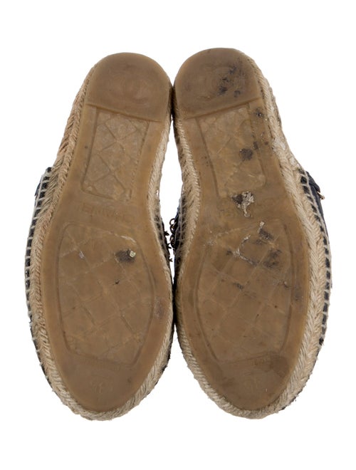 Chanel Interlocking CC Logo Leather Espadrilles