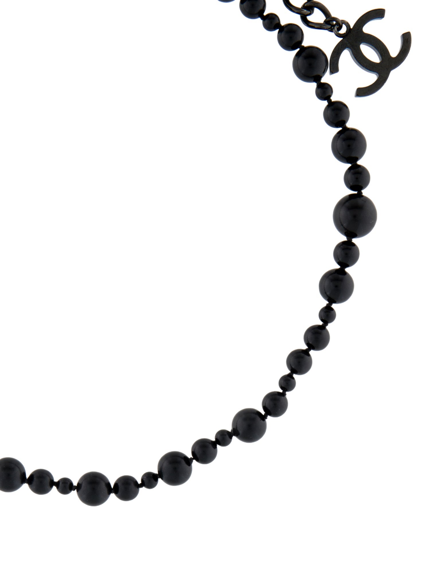 Chanel Faux Pearl & Resin CC Collar Necklace