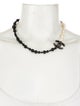 Chanel Faux Pearl & Resin CC Collar Necklace