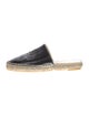 Chanel Interlocking CC Logo Leather Espadrilles