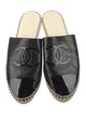 Chanel Interlocking CC Logo Leather Espadrilles