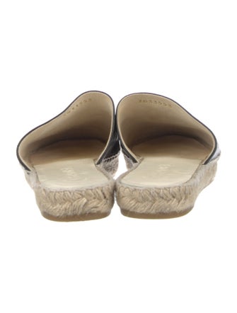 Chanel Interlocking CC Logo Leather Espadrilles