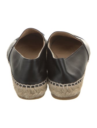 Chanel Interlocking CC Logo Leather Espadrilles