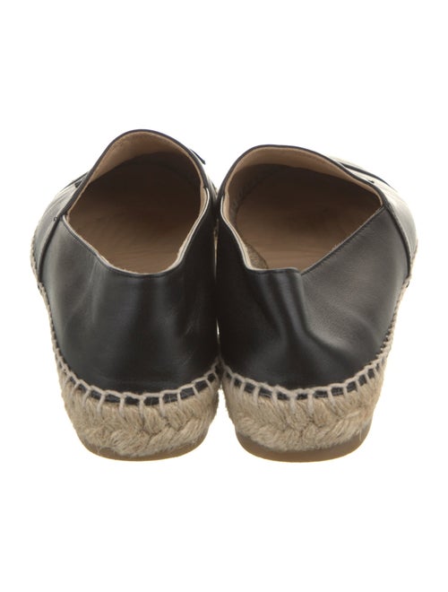 Chanel Interlocking CC Logo Leather Espadrilles