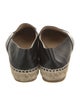 Chanel Interlocking CC Logo Leather Espadrilles