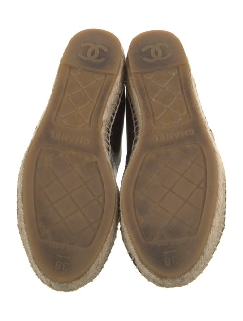Chanel Interlocking CC Logo Leather Espadrilles