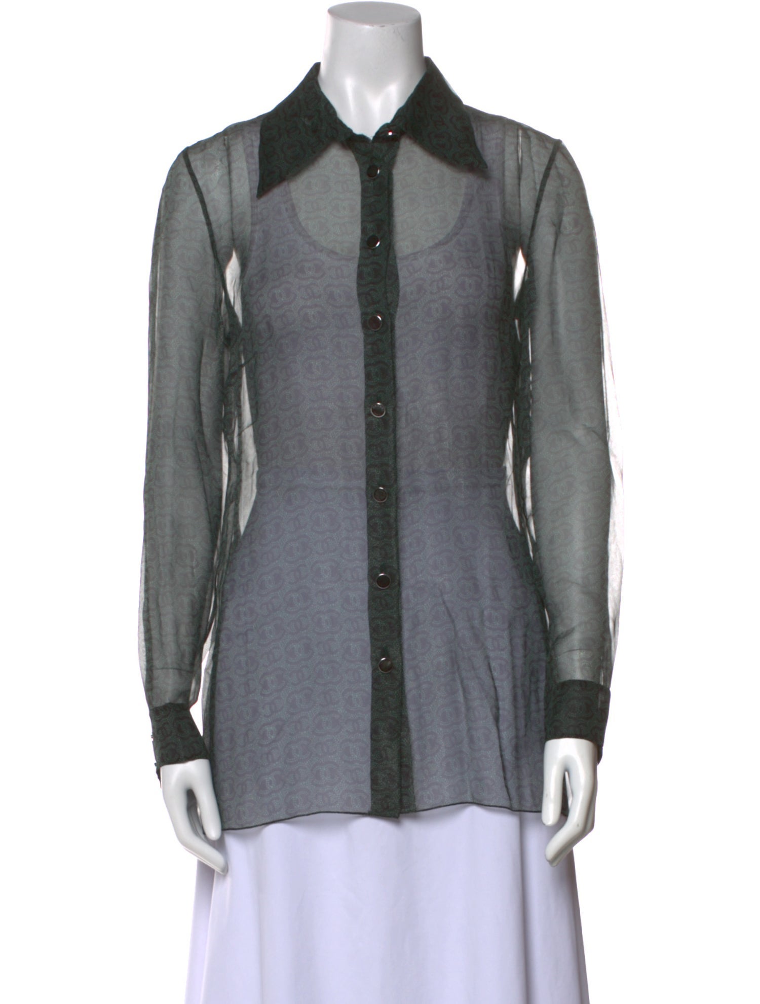 Chanel 2023 Silk Button-Up Top w/ Tags